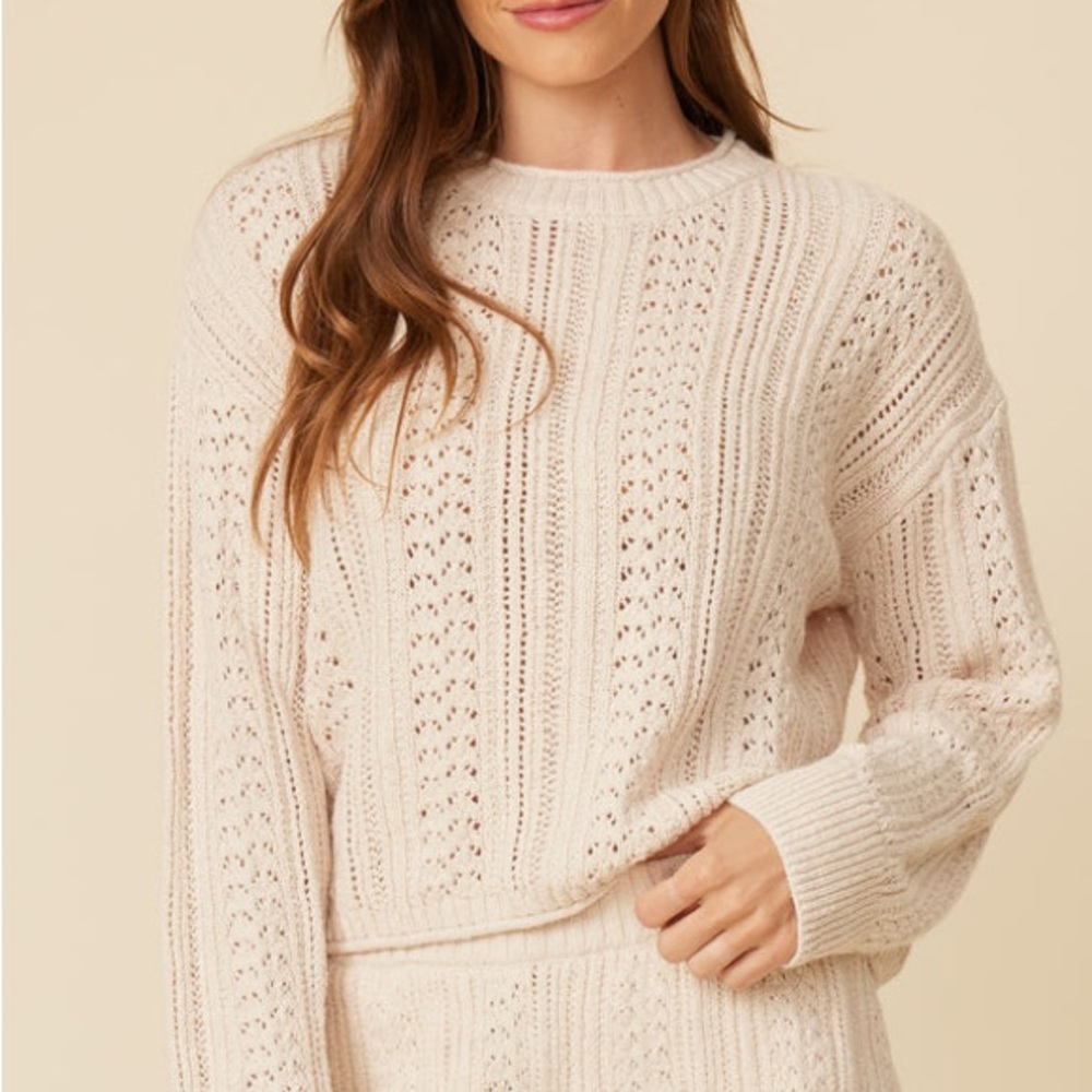 NWT- Revolve One Grey Day Vista Pullover - Couscous, Size M